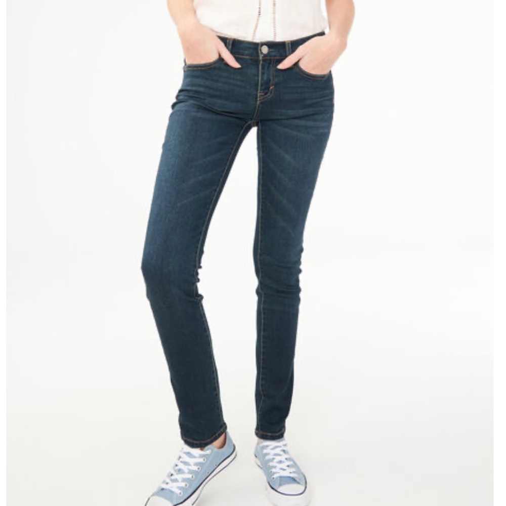 Aeropostale Dark Washed Low Rise Skinny Jeans sz4
